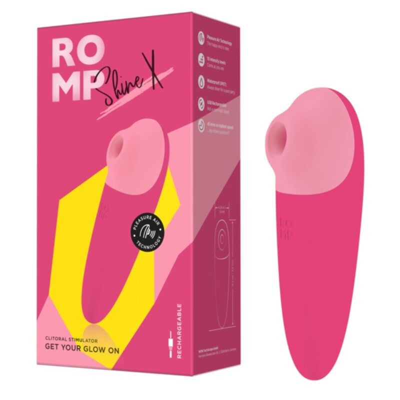 ROMP SHINE X SUCCIONADOR DE CLiTORIS 10 NIVELES ROSA