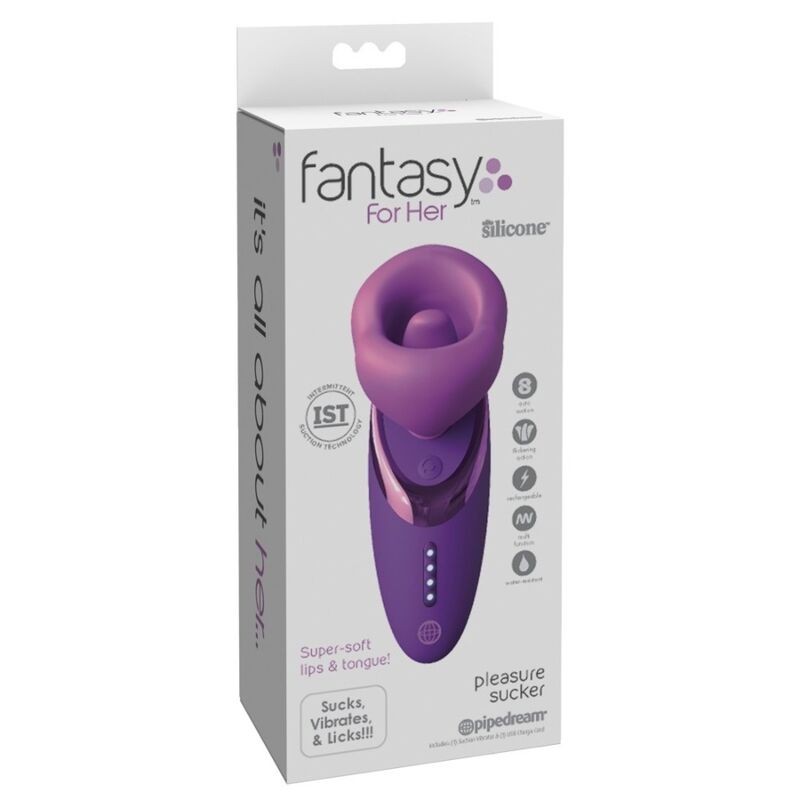 FANTASY FOR HER SUCCIONADOR DE CLiTORIS CON VIBRACIoN PLEASURE SUCKER MORADO