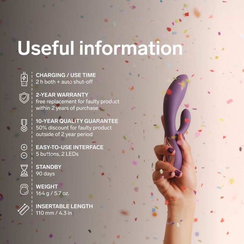 LELO INA THRUST VIBRADOR RABBIT CON EMPUJE MORADO