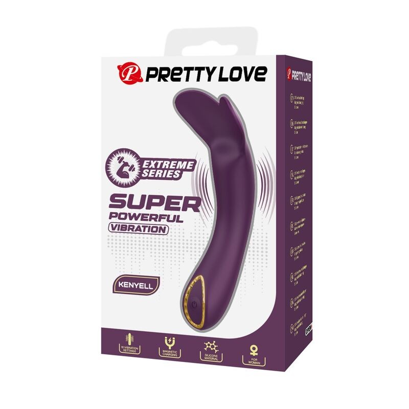 PRETTY LOVE KENYELL VIBRADOR RECARGABLE 10 FUNCIONES MORADO