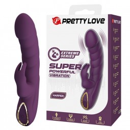 PRETTY LOVE HARPER VIBRADOR RABBIT RECARGABLE 10 FUNCIONES MORADO
