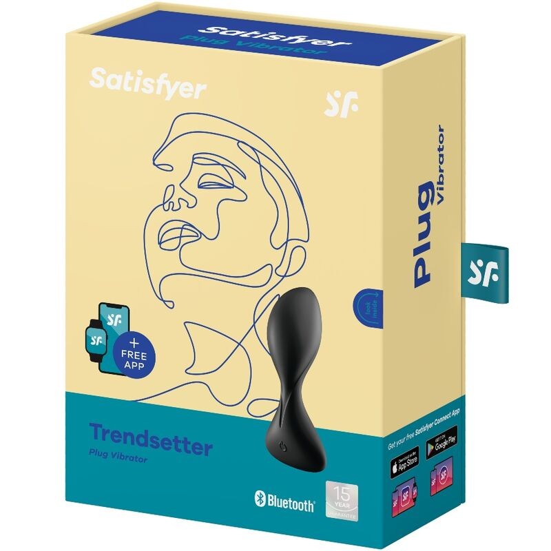 SATISFYER TRENDSETTER PLUG VIBRADOR APP NEGRO