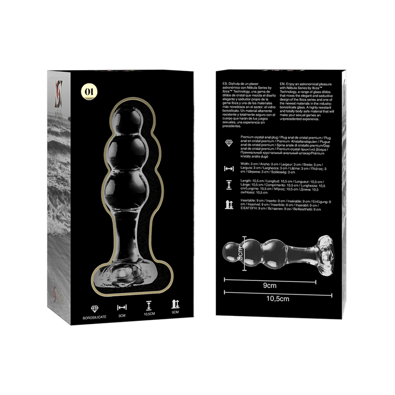 NEBULA SERIES BY IBIZA MODELO 1 PLUG CRISTAL TRANSPARENTE 105 CM O 3 CM