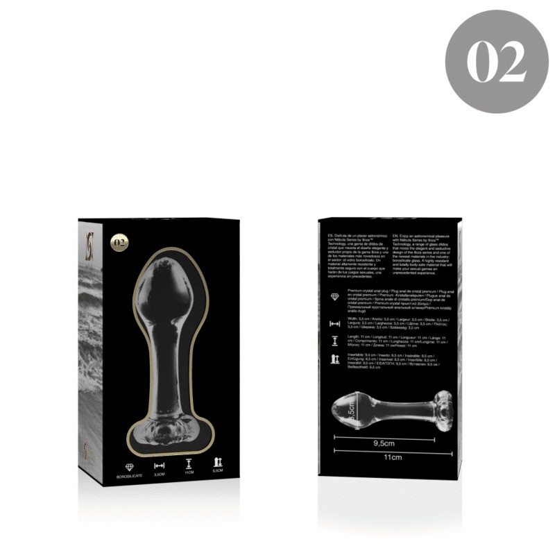 NEBULA SERIES BY IBIZA MODELO 2 PLUG CRISTAL TRANSPARENTE 11 CM O 35 CM