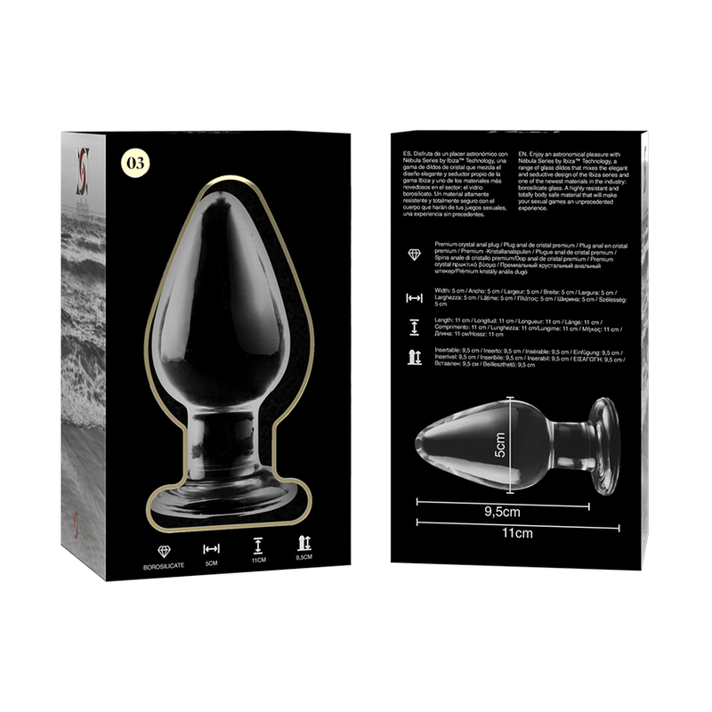 NEBULA SERIES BY IBIZA MODELO 3 PLUG CRISTAL TRANSPARENTE 11 CM O 5 CM