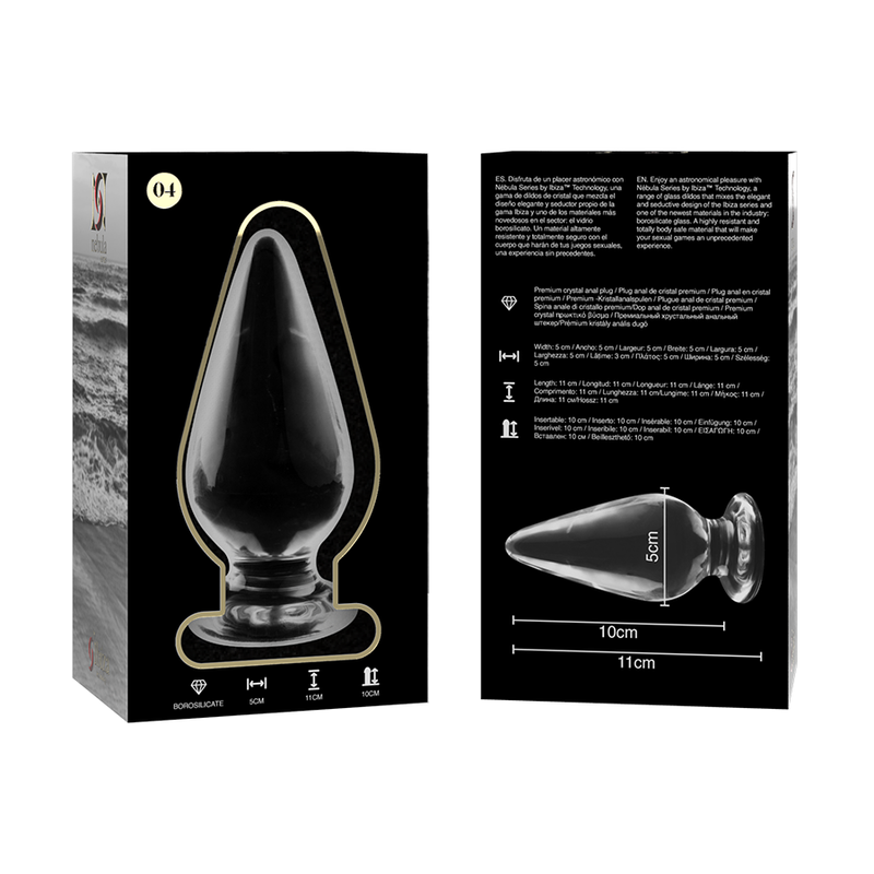 NEBULA SERIES BY IBIZA MODELO 4 PLUG CRISTAL TRANSPARENTE 11 CM O 5 CM