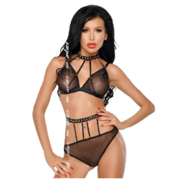 ME SEDUCE DOTTY SET DOS PIEZAS NEGRO S M