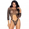 LEG AVENUE BODY TANGA DE MANGA LARGA TALLA uNICA NEGRO