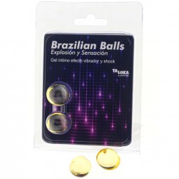 TALOKA BRAZILIAN BALLS GEL EXCITANTE EFECTO VIBRACIoN Y SHOCK 2 BOLAS