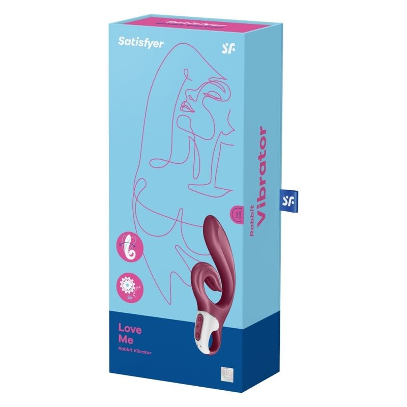 SATISFYER LOVE ME VIBRADOR RABBIT ROJO