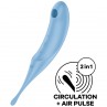 SATISFYER TWIRLING PRO ESTIMULADOR Y VIBRADOR AZUL