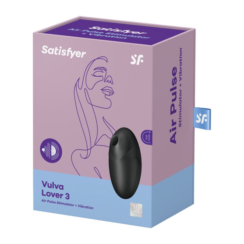 SATISFYER VULVA LOVER 3 ESTIMULADOR Y VIBRADOR NEGRO