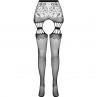 PASSION S027 MEDIAS CON LIGUERO NEGRO TALLA uNICA