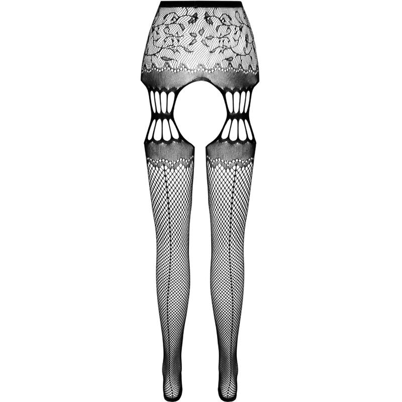 PASSION S027 MEDIAS CON LIGUERO NEGRO TALLA uNICA