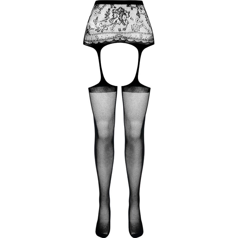 PASSION S028 MEDIAS CON LIGUERO NEGRO TALLA uNICA