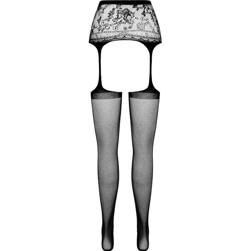 PASSION S028 MEDIAS CON LIGUERO NEGRO TALLA uNICA