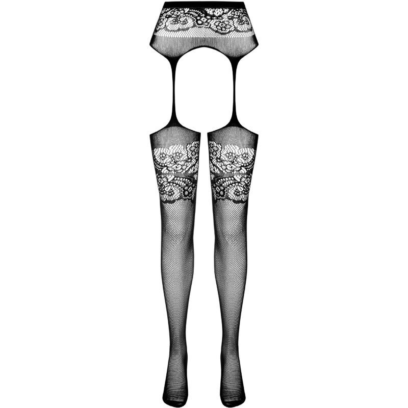 PASSION S029 MEDIAS CON LIGUERO NEGRO TALLA uNICA