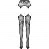 PASSION S029 MEDIAS CON LIGUERO NEGRO TALLA uNICA