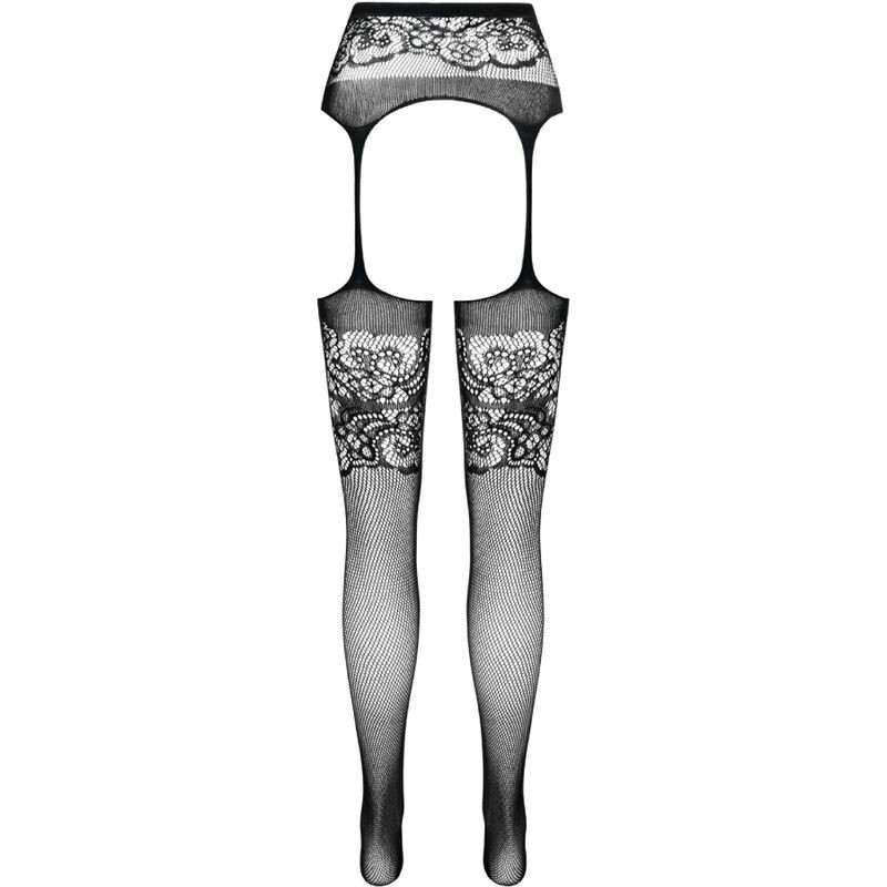 PASSION S029 MEDIAS CON LIGUERO NEGRO TALLA uNICA