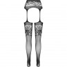 PASSION S029 MEDIAS CON LIGUERO NEGRO TALLA uNICA