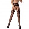 PASSION S030 MEDIAS CON LIGUERO NEGRO TALLA uNICA