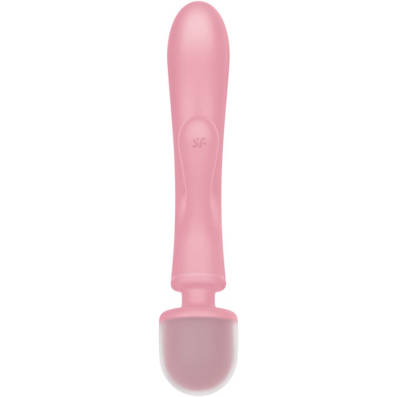 SATISFYER TRIPLE LOVER MASAJEADOR VIBRADOR RABBIT ROSA