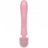 SATISFYER TRIPLE LOVER MASAJEADOR VIBRADOR RABBIT ROSA
