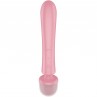 SATISFYER TRIPLE LOVER MASAJEADOR VIBRADOR RABBIT ROSA