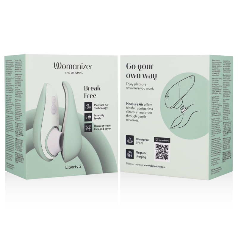 WOMANIZER LIBERTY 2 ESTIMULADOR SUCCIONADOR CLiTORIS VERDE CLARO