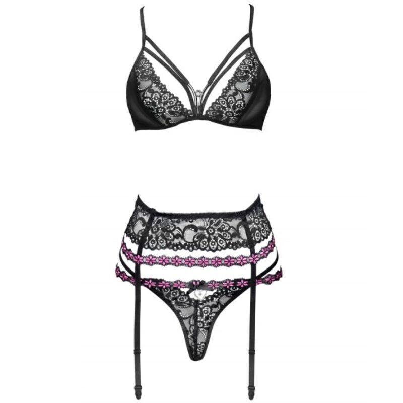 LIVCO CORSETTI FASHION SNEHANA LC 90443 SUJETADOR LIGUERO PANTY NEGRO L XL