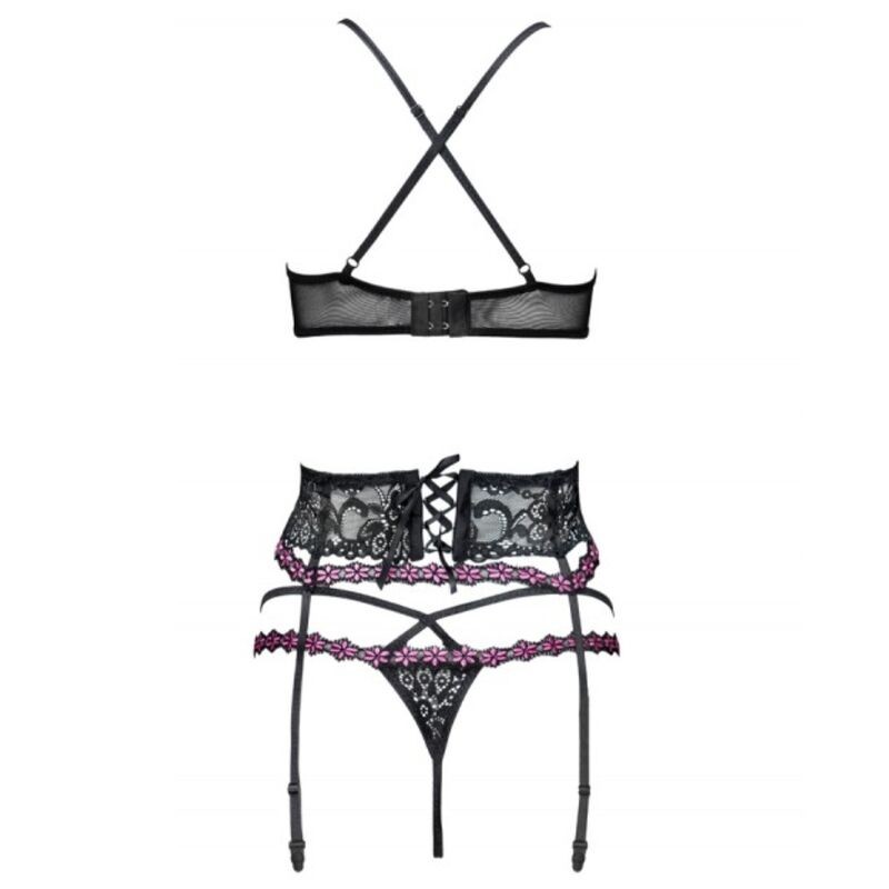 LIVCO CORSETTI FASHION SNEHANA LC 90443 SUJETADOR LIGUERO PANTY NEGRO L XL