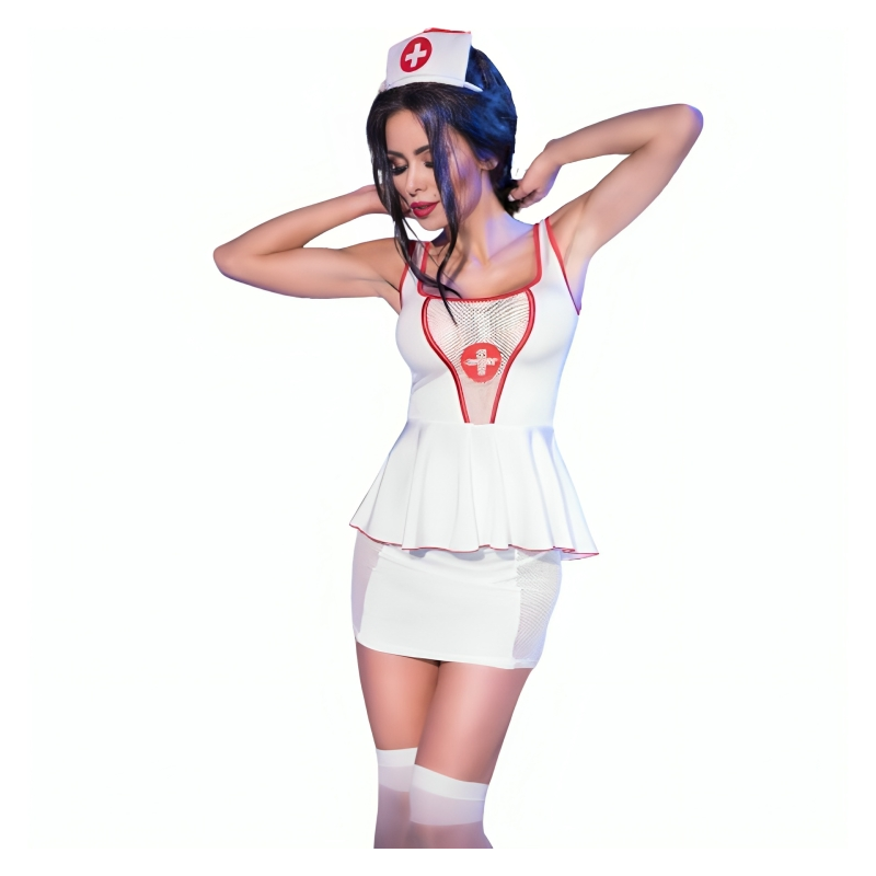 CHILIROSE CR 4160 DISFRAZ ENFERMERA TOP FALDA S M