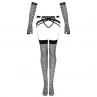 LIVCO CORSETTI FASHION NEMALIA SET LIGUERO MEDIAS GUANTES NEGRO L XL