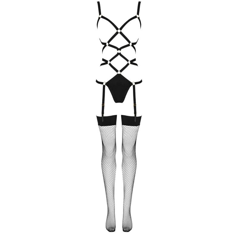 LIVCO CORSETTI FASHION THIARA LC 20213 SET BODY MEDIAS NEGRO L XL