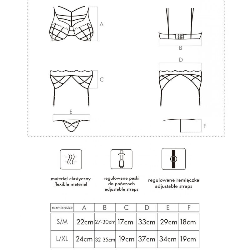 LIVCO CORSETTI FASHION SOLEDAD LC 20217 SUJETADOR PANTY LIGUERO L XL