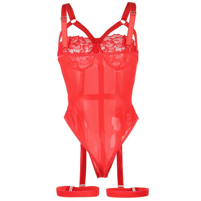 SUBBLIME TEDDY CON LIGUERO DETALLE TIRAS PECHO ROJO S M