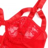SUBBLIME TEDDY CON LIGA DETALLE ENCAJE Y TIRAS ROJO S M