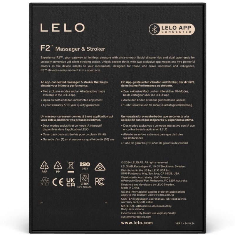 LELO F2S TEAL MASTURBADOR MASCULINO AZUL