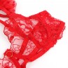 SUBBLIME 957506 CONJUNTO SUJETADOR Y LIGA DE ENCAJE ROJO S M
