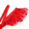 SUBBLIME 957506 CONJUNTO SUJETADOR Y LIGA DE ENCAJE ROJO S M