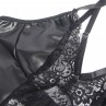 SUBBLIME 957520 VESTIDO DE CUERO CON ENCAJE FLORAL NEGRO S M