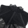 SUBBLIME 957544 VESTIDO DE CUERO CON CUELLO DE ENCAJE NEGRO S M