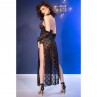 CHILIROSE CR 4853 VESTIDO NEGRO DE ENCAJE CON GUANTES S M