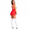 LIVCO CORSETTI FASHION SANTAS CANDY LC 90722 CAMISA TANGA NAVIDENO S M