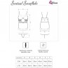 LIVCO CORSETTI FASHION SENSUAL SNOWFLAKE LC 90603 CAMISA TANGA DIADEMA NAVIDENA S M