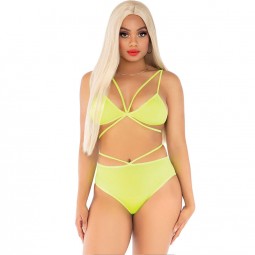 LEG AVENUE TOP BRAGAS CON TIRANTES AMARILLO