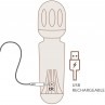 ROCKS OFF MINI WAND RECARGABLE 16 FUNCIONES NEGRO