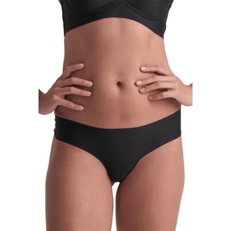 BYE BRA PACK 2 TANGAS INVISIBLES BEIGE Y NEGRO TALLA M