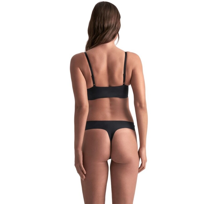 BYE BRA PACK 2 TANGAS INVISIBLES BEIGE Y NEGRO TALLA M