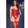 CHILIROSE CR 4893 SET CORSET ROJO S